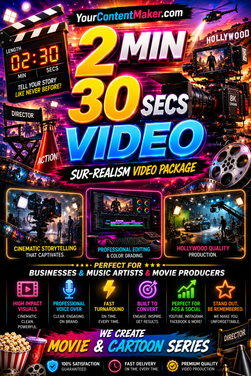 🎥 Cinematic Impact Package — 2 Min 30 Secs