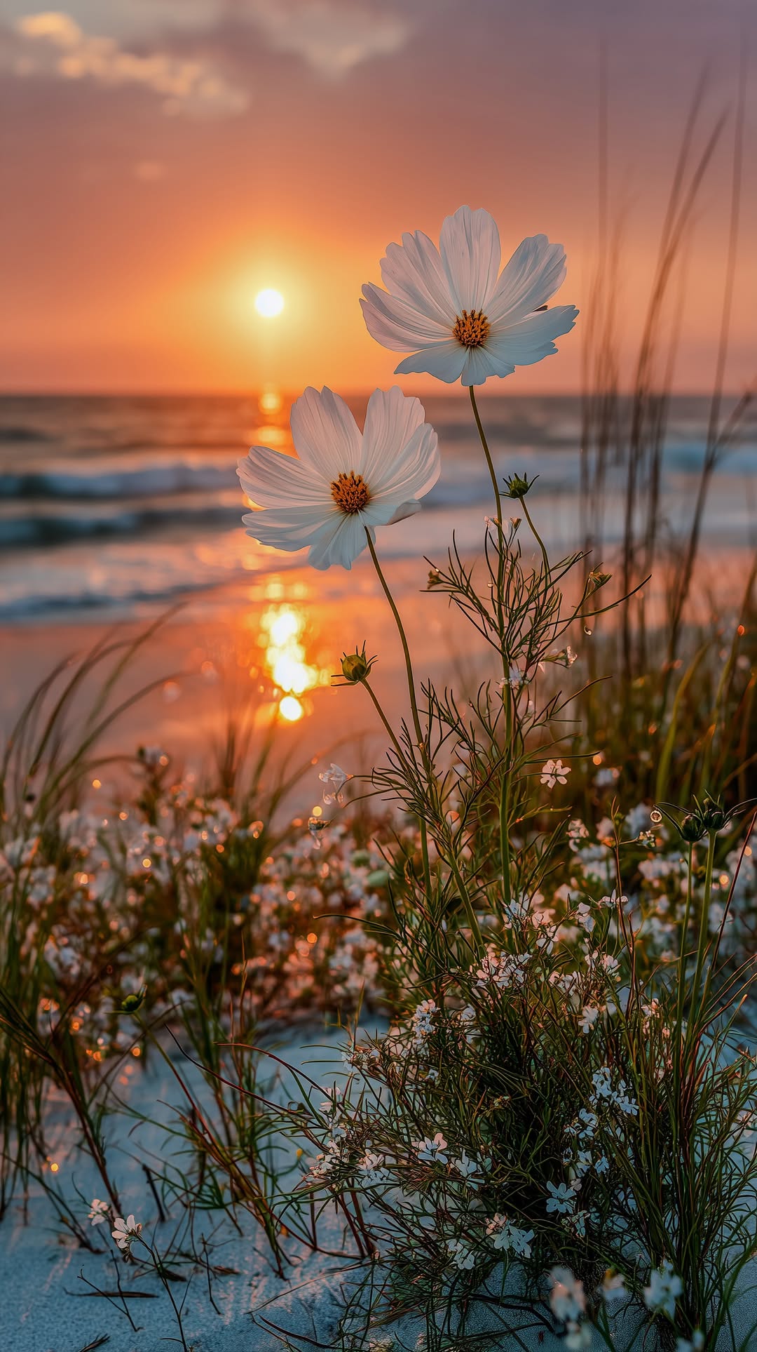 “Bloom in the Light” – 4K Sunrise Flower Field Poster (Mulitple Selections)