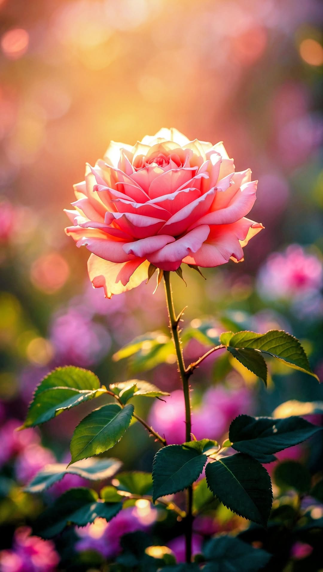 “Bloom in the Light” – 4K Sunrise Flower Field Poster (Mulitple Selections)