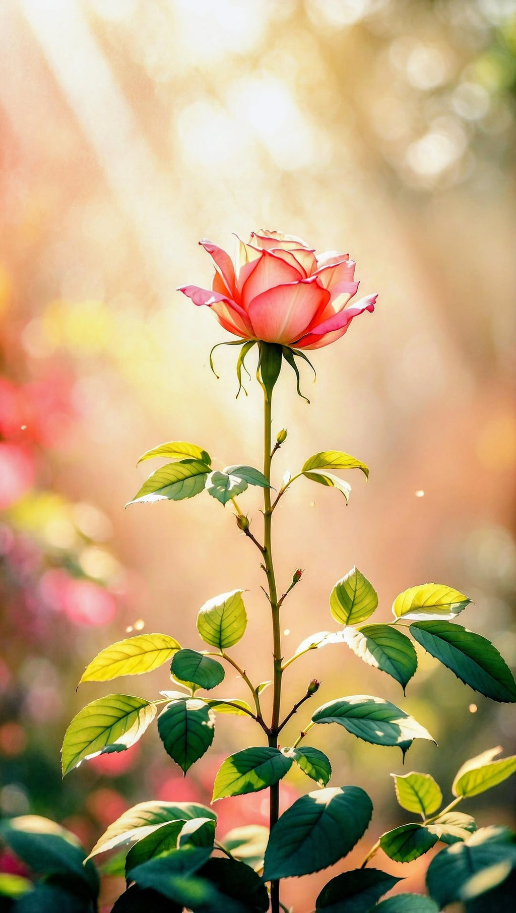 “Bloom in the Light” – 4K Sunrise Flower Field Poster (Mulitple Selections)