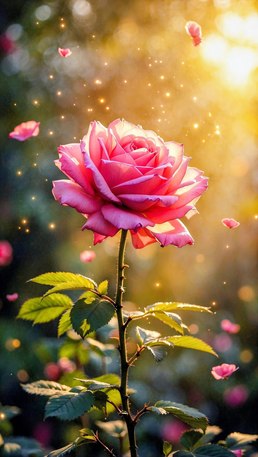 “Bloom in the Light” – 4K Sunrise Flower Field Poster (Mulitple Selections)