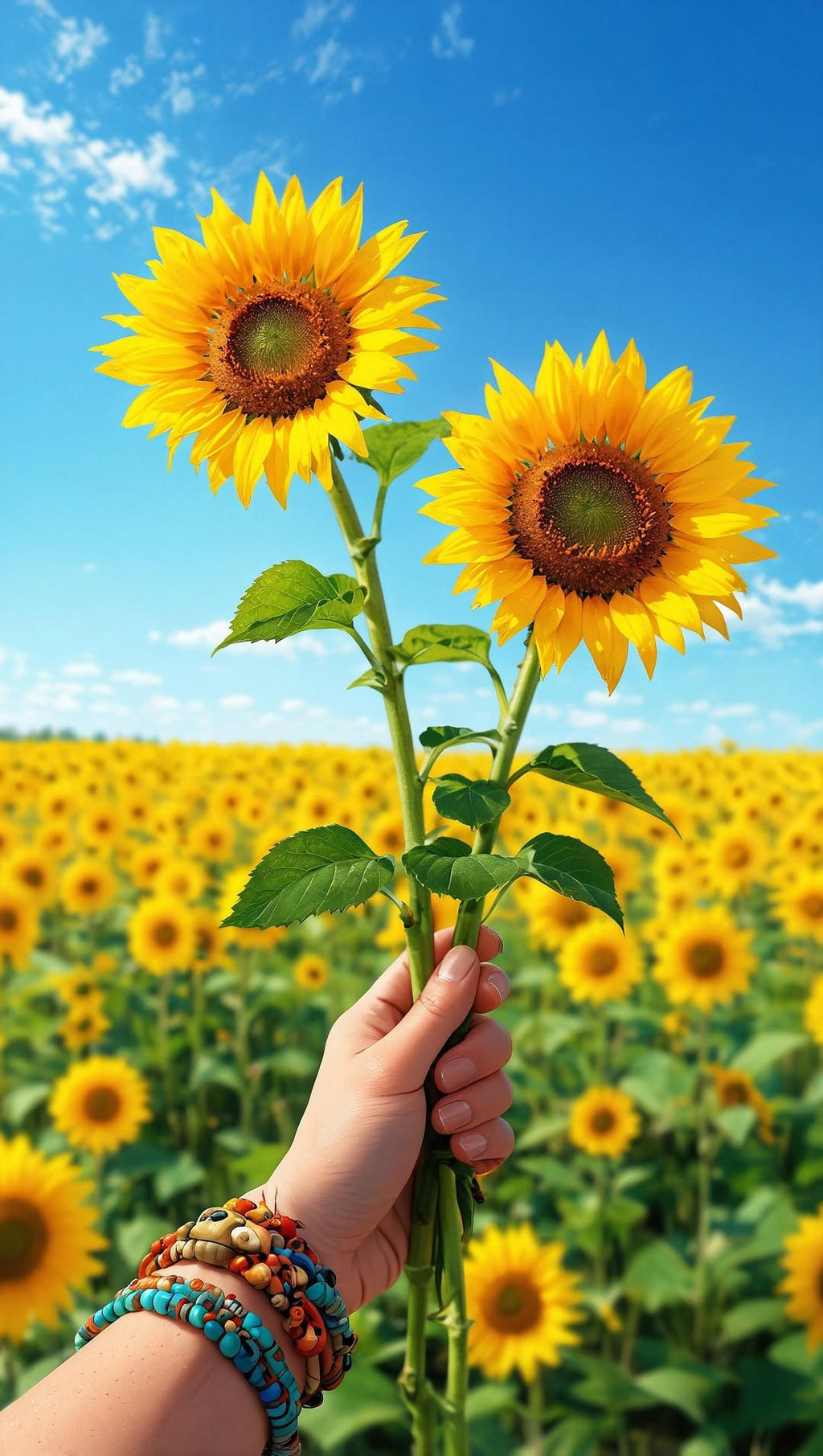 “Bloom in the Light” – 4K Sunrise Flower Field Poster (Mulitple Selections)