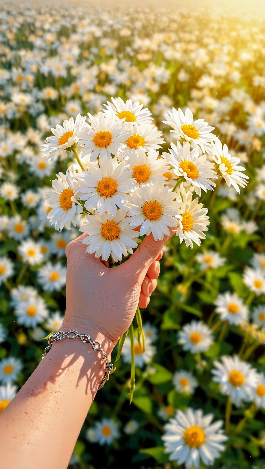 “Bloom in the Light” – 4K Sunrise Flower Field Poster (Mulitple Selections)
