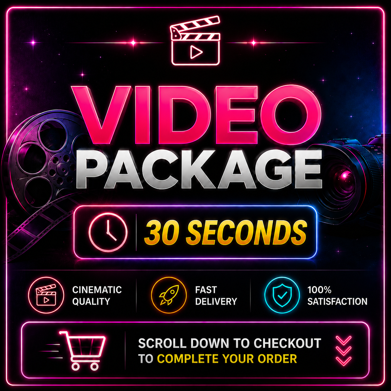 🎤 Commerical Video Package — 30 Seconds