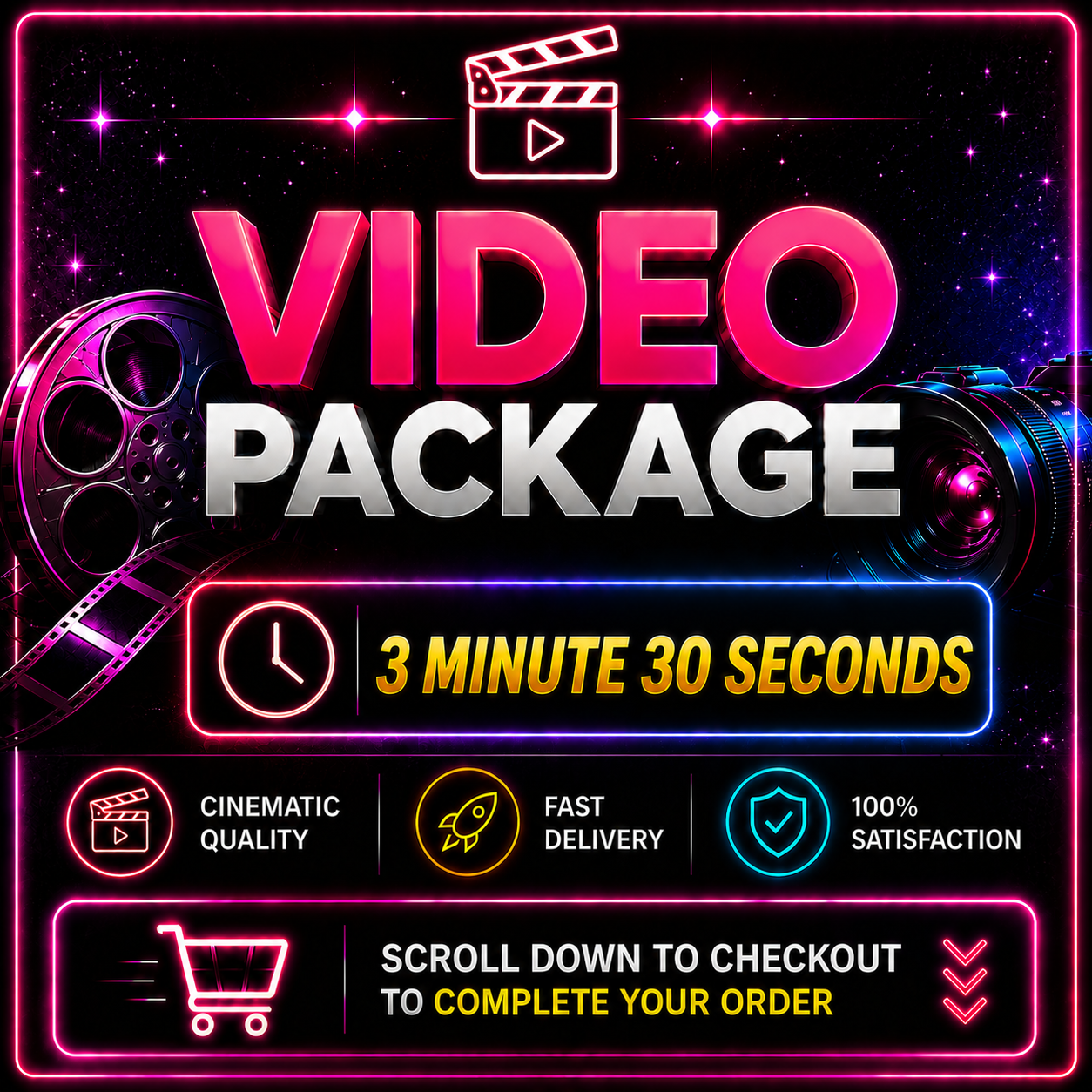 ⚡ Elite Cinematic Package — 3 Min 30 Secs