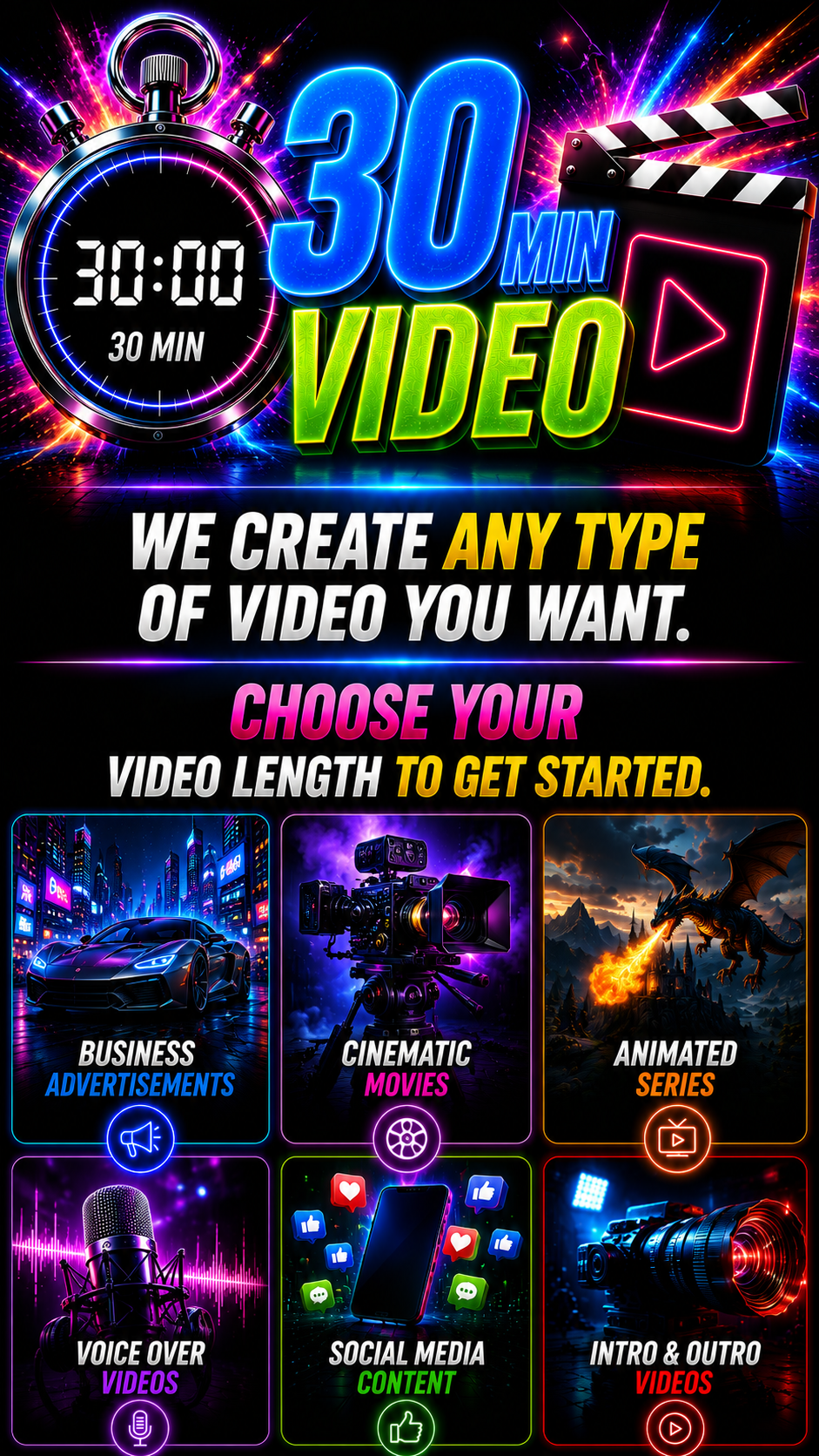 🎬🏆 Full-Length Feature Film Package — 30 Minutes