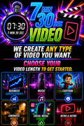 🌟 Hollywood Spotlight Package — 7 Min 30 Sec