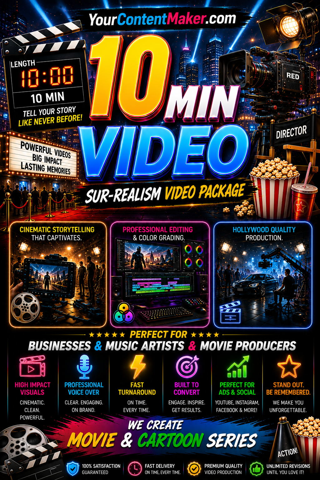 🏆 Indie Film Package —  10 minutes