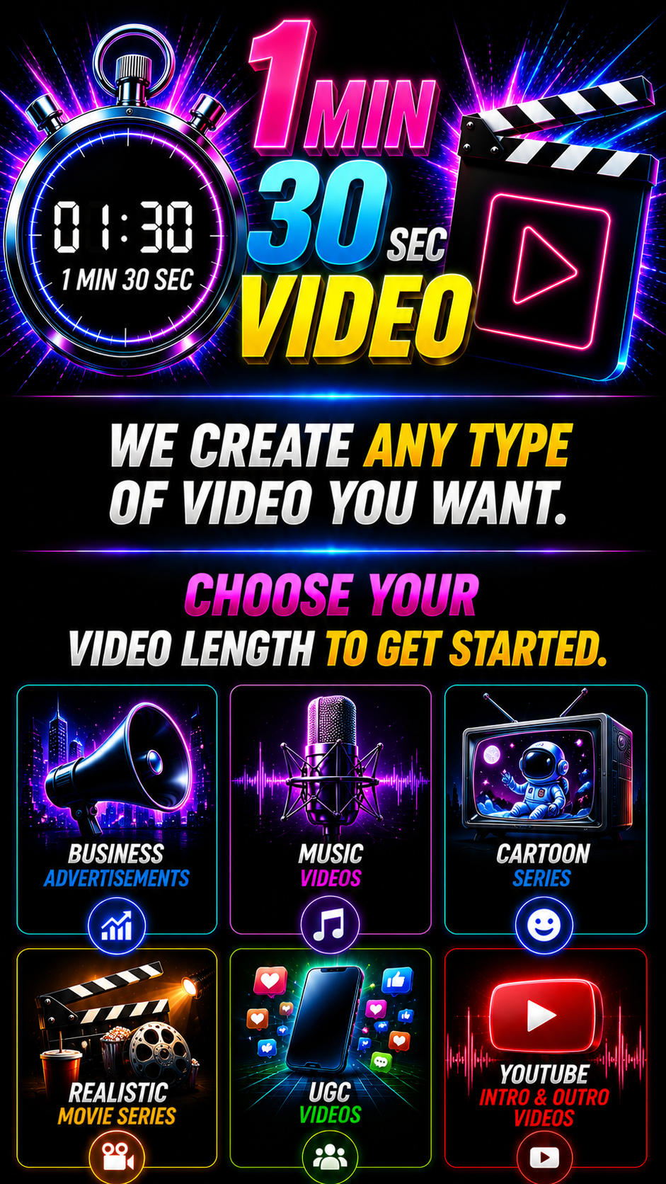 🚀 Blockbuster Package — 1 Min 30 Secs