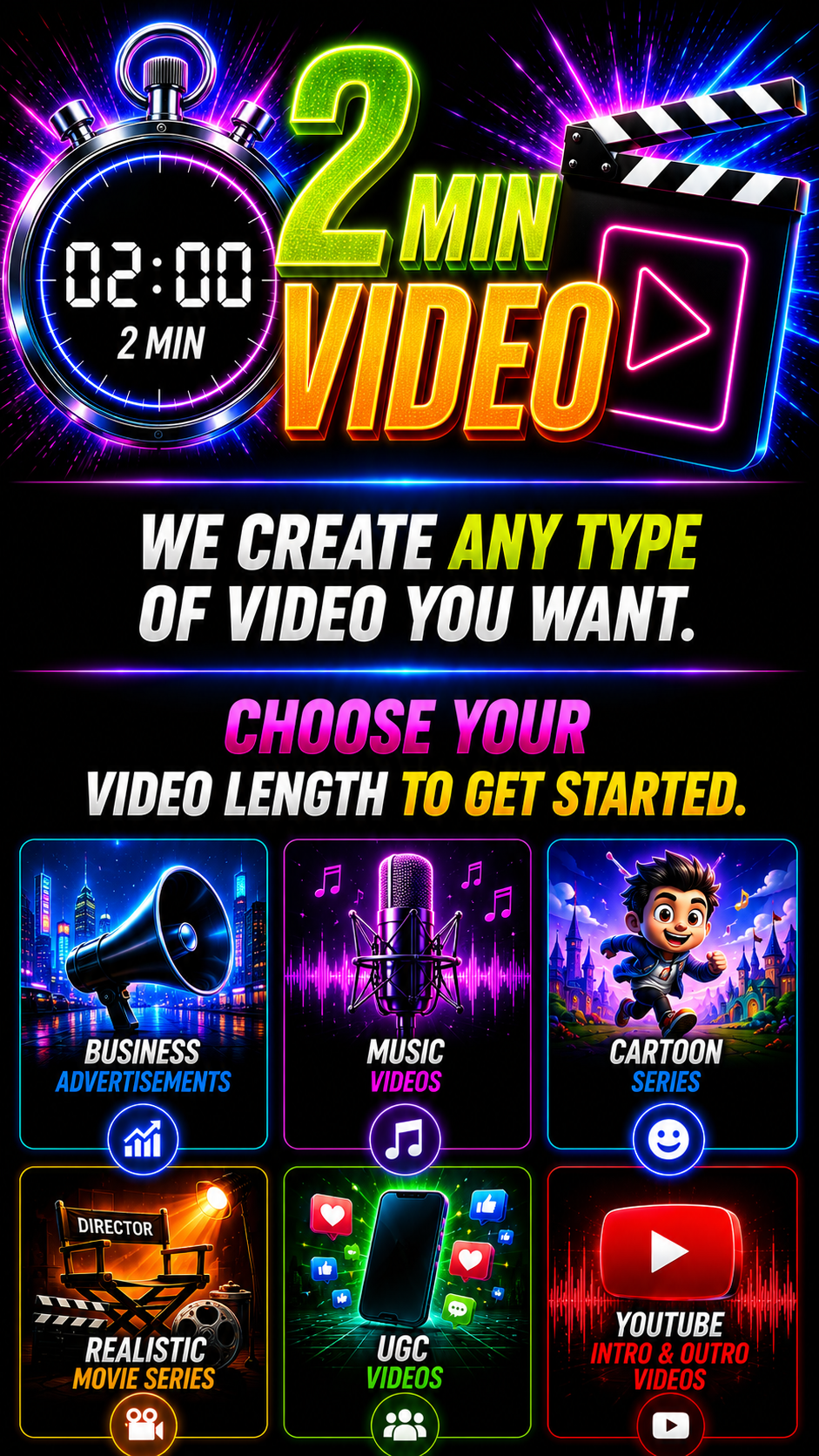 🌌 Mini Movie Package — 2 Minutes