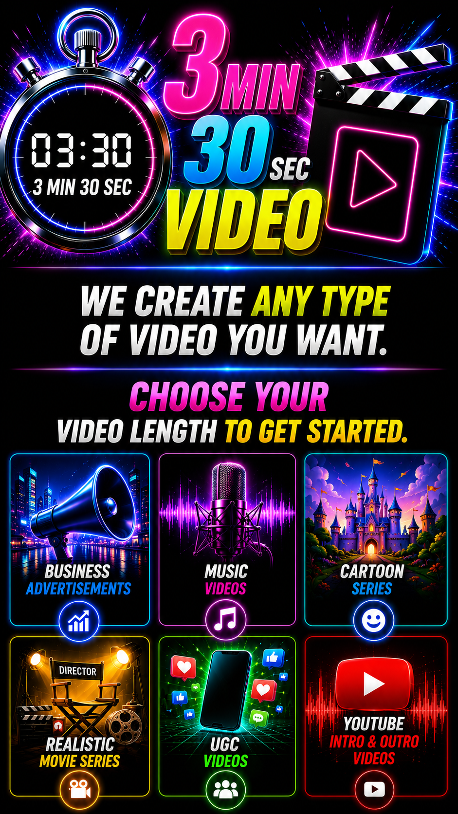 ⚡ Elite Cinematic Package — 3 Min 30 Secs
