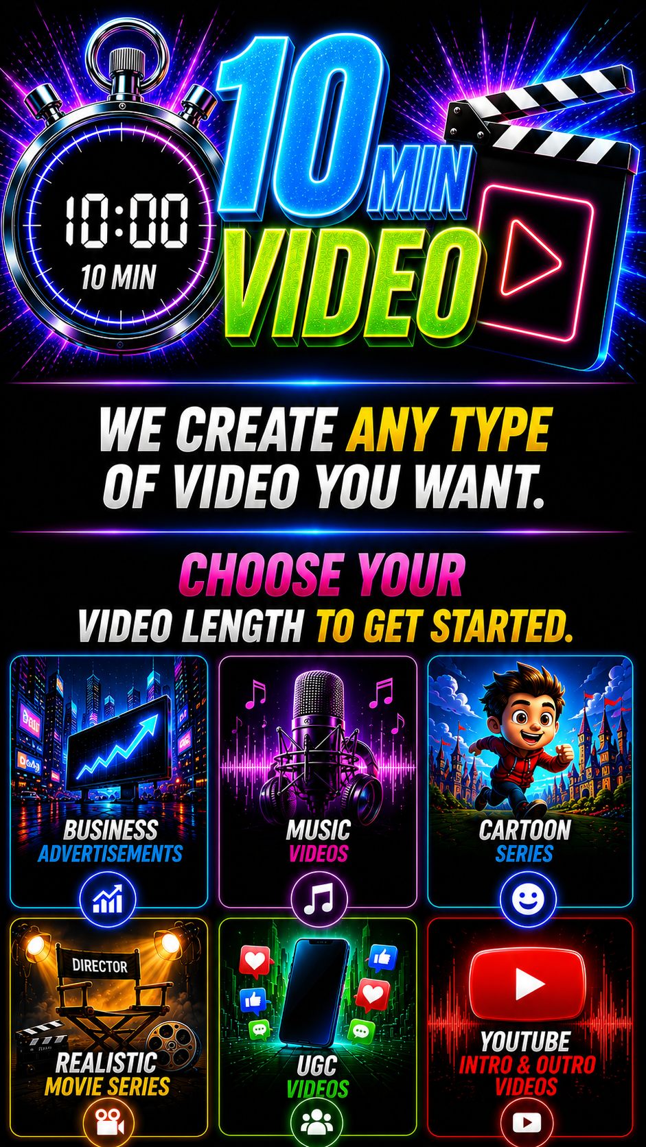 🏆 Indie Film Package —  10 minutes