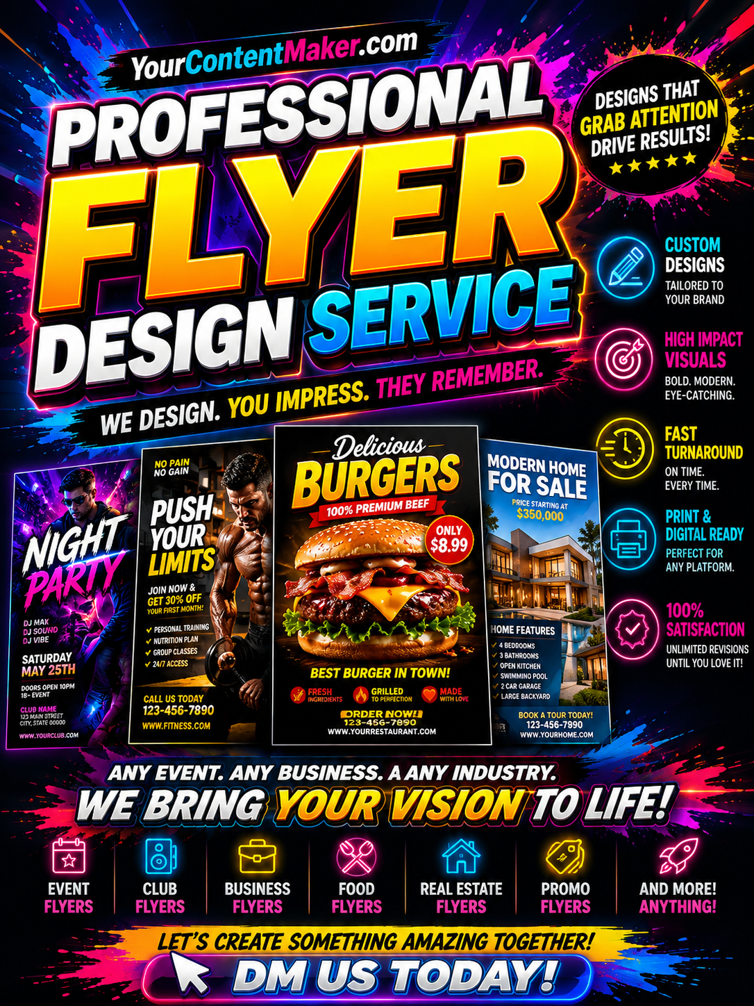 Professional Flyer Design Service (Still)