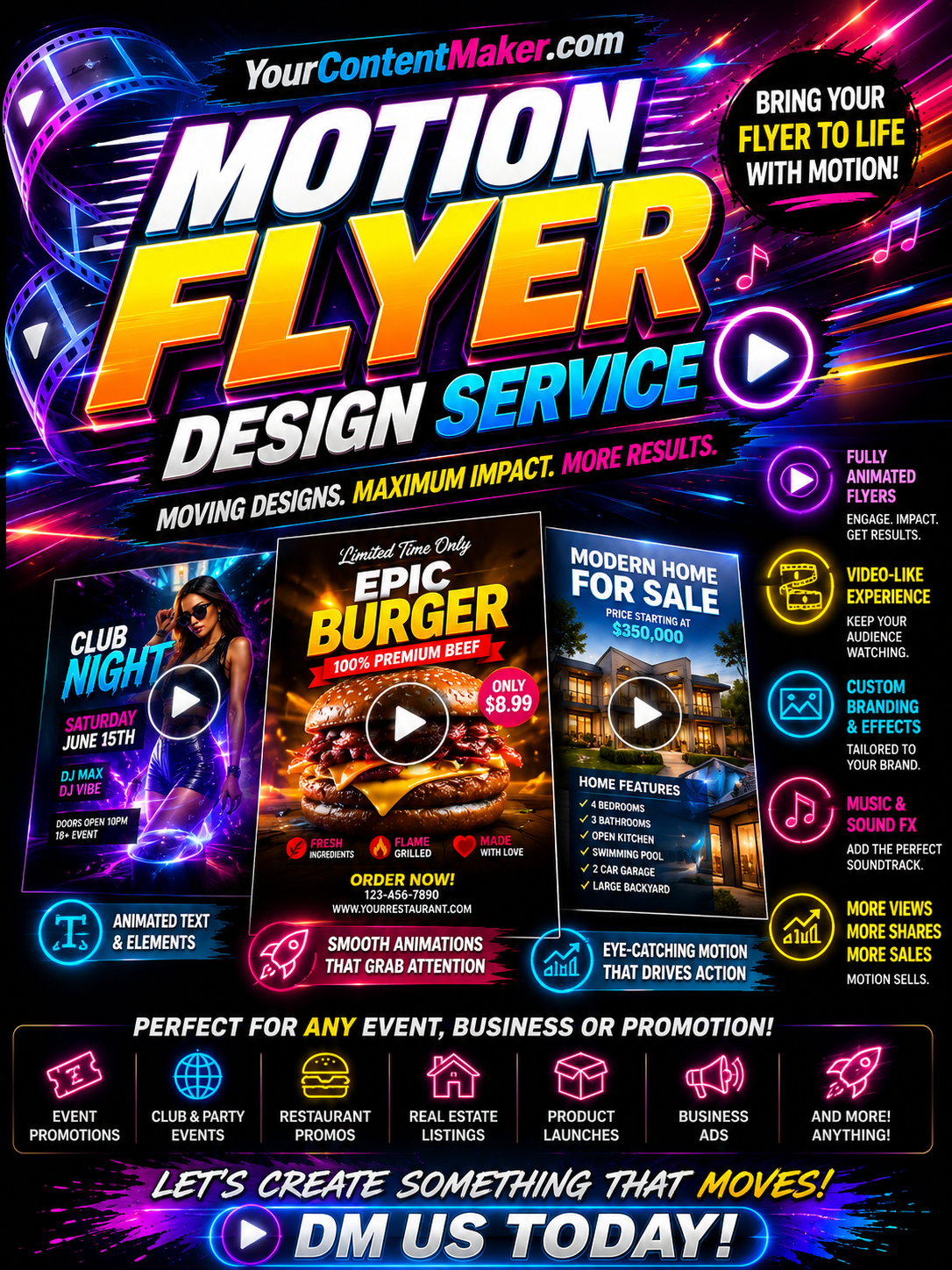 Professional Flyer Design Service (Motion)