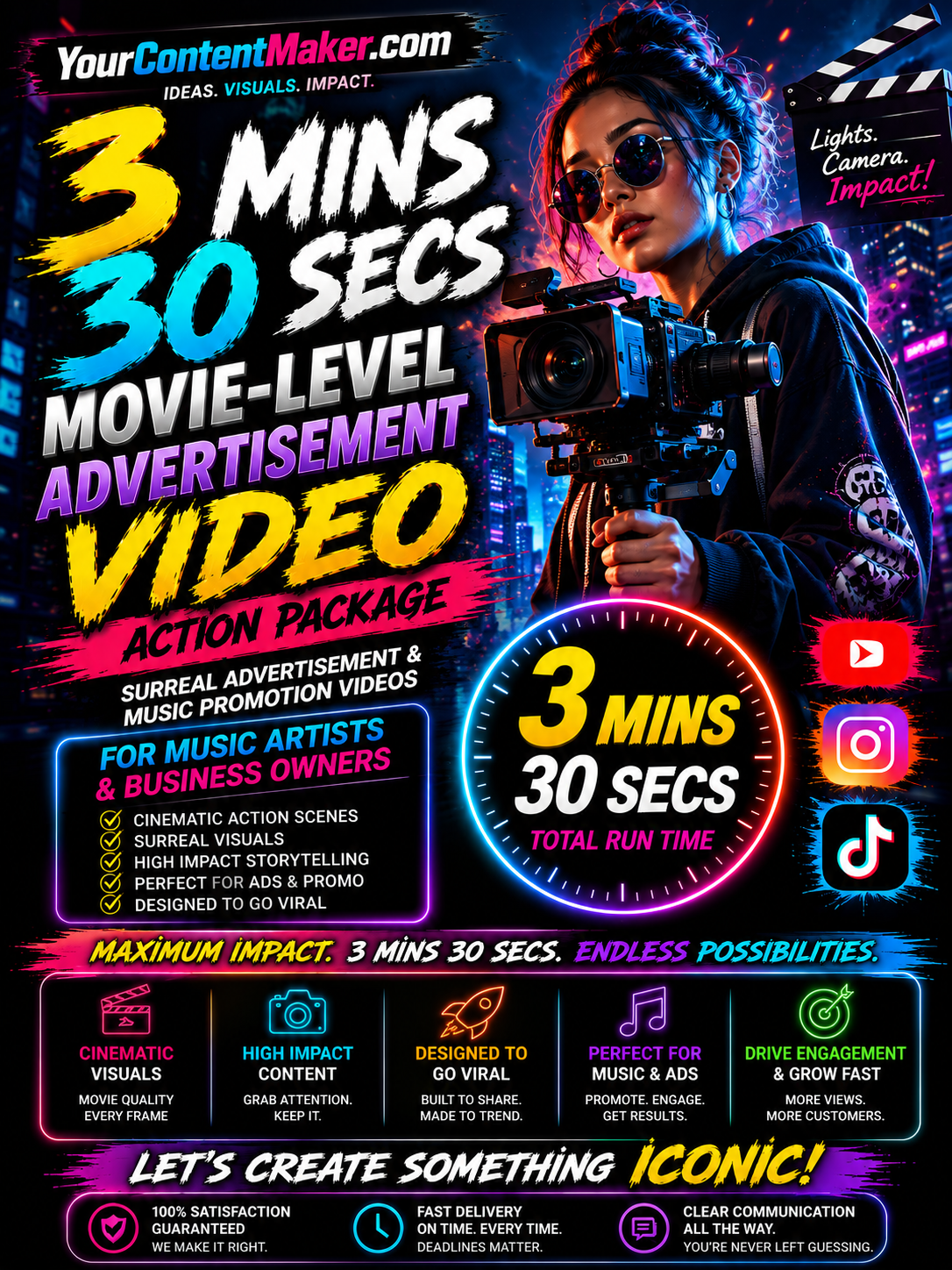 ⚡ Elite Cinematic Package — 3 Min 30 Secs