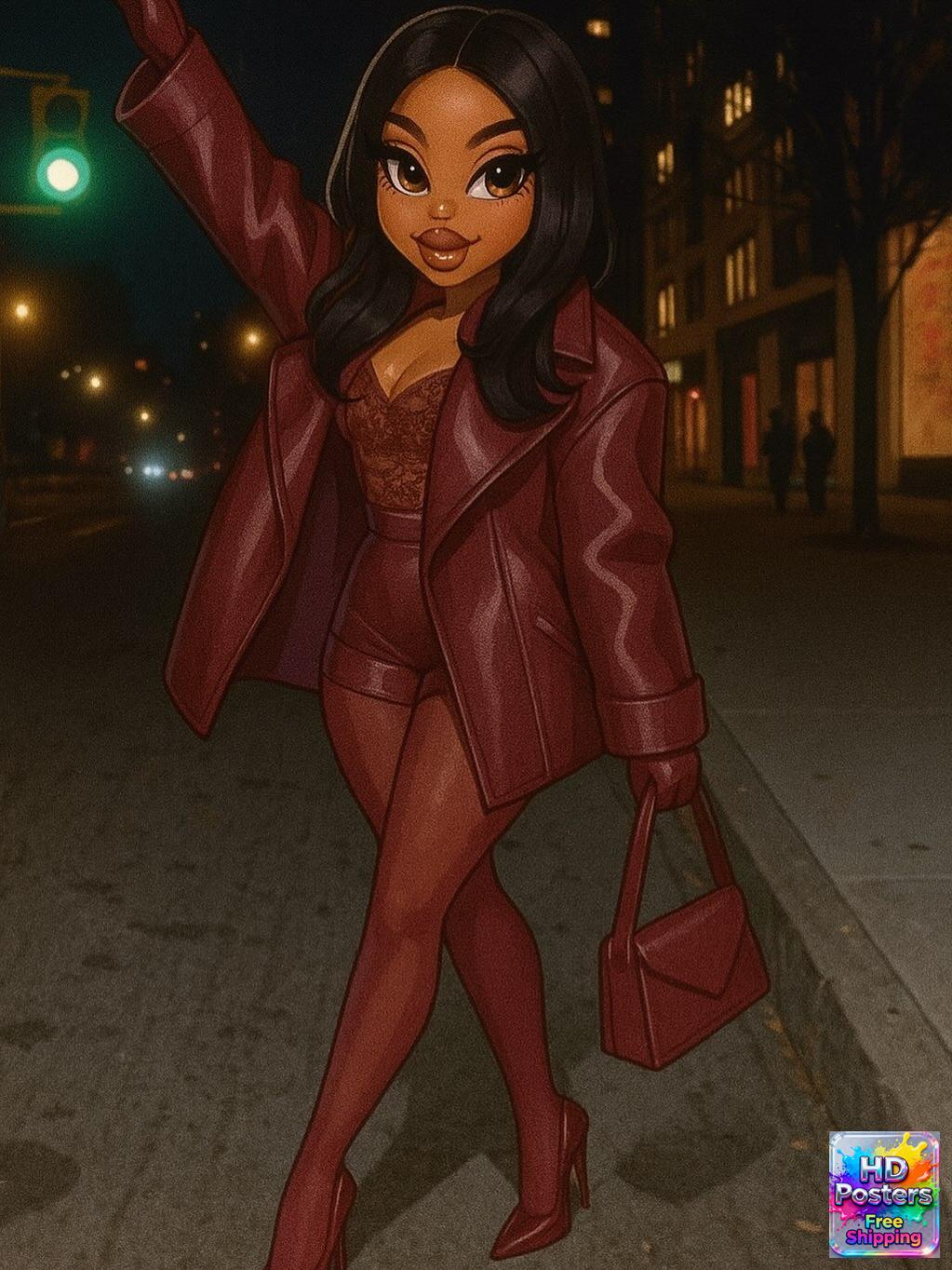 “City Luxe Nights” – 4K Bratz Fashion Diva Poster (Mulitple Selections)