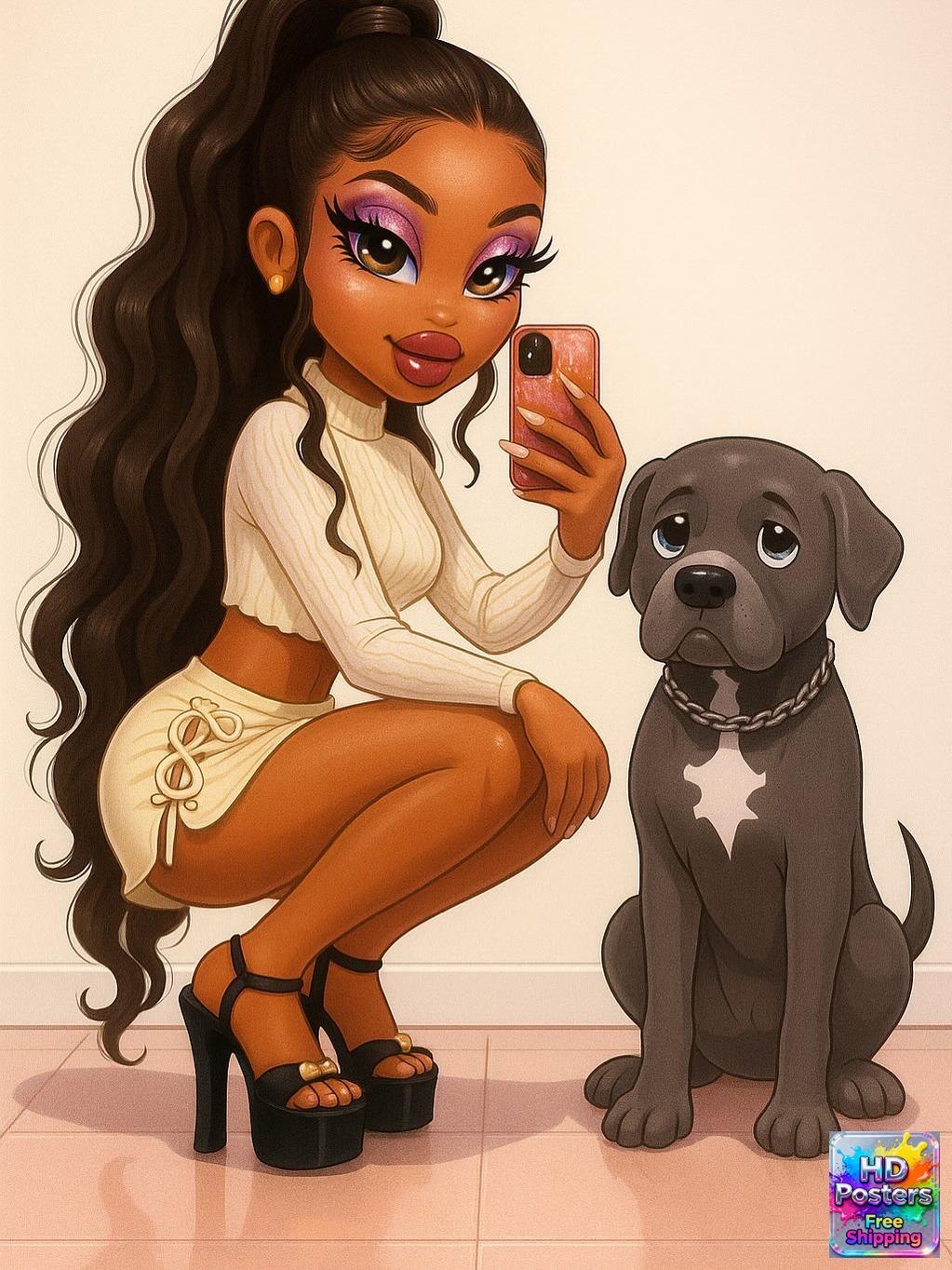 “City Luxe Nights” – 4K Bratz Fashion Diva Poster (Mulitple Selections)