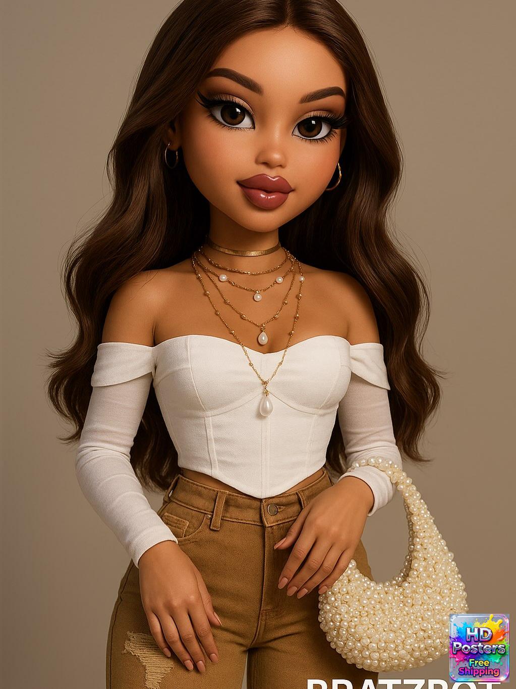 “City Luxe Nights” – 4K Bratz Fashion Diva Poster (Mulitple Selections)