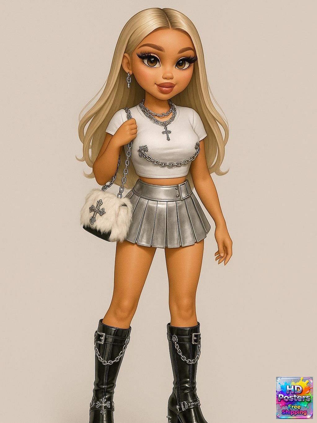 “City Luxe Nights” – 4K Bratz Fashion Diva Poster (Mulitple Selections)