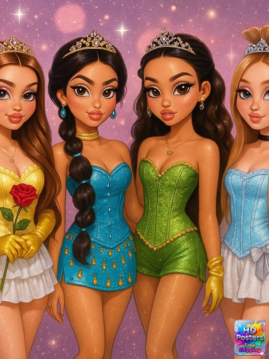 “Glam Goddess Vibes” – 4K Bratz Royal Elegance Poster (Mulitple Selections)