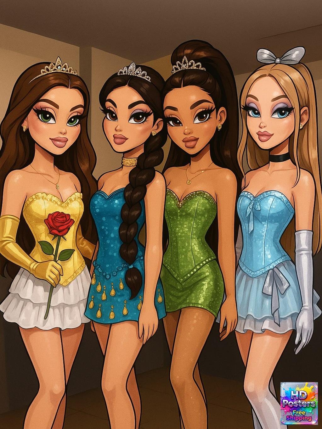“Glam Goddess Vibes” – 4K Bratz Royal Elegance Poster (Mulitple Selections)