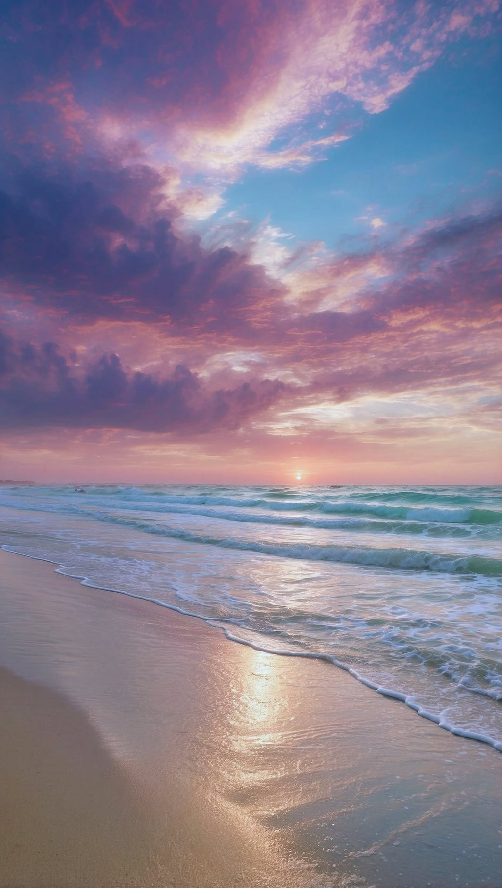 “Golden Horizon” – 4K Tranquil Sunset Sail Poster (Mulitple Selections)