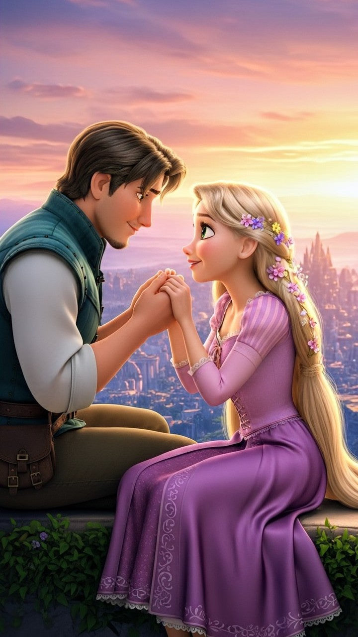 “Lanterns of Love” – 4K Enchanted Night Sky Poster (Mulitple Selections)