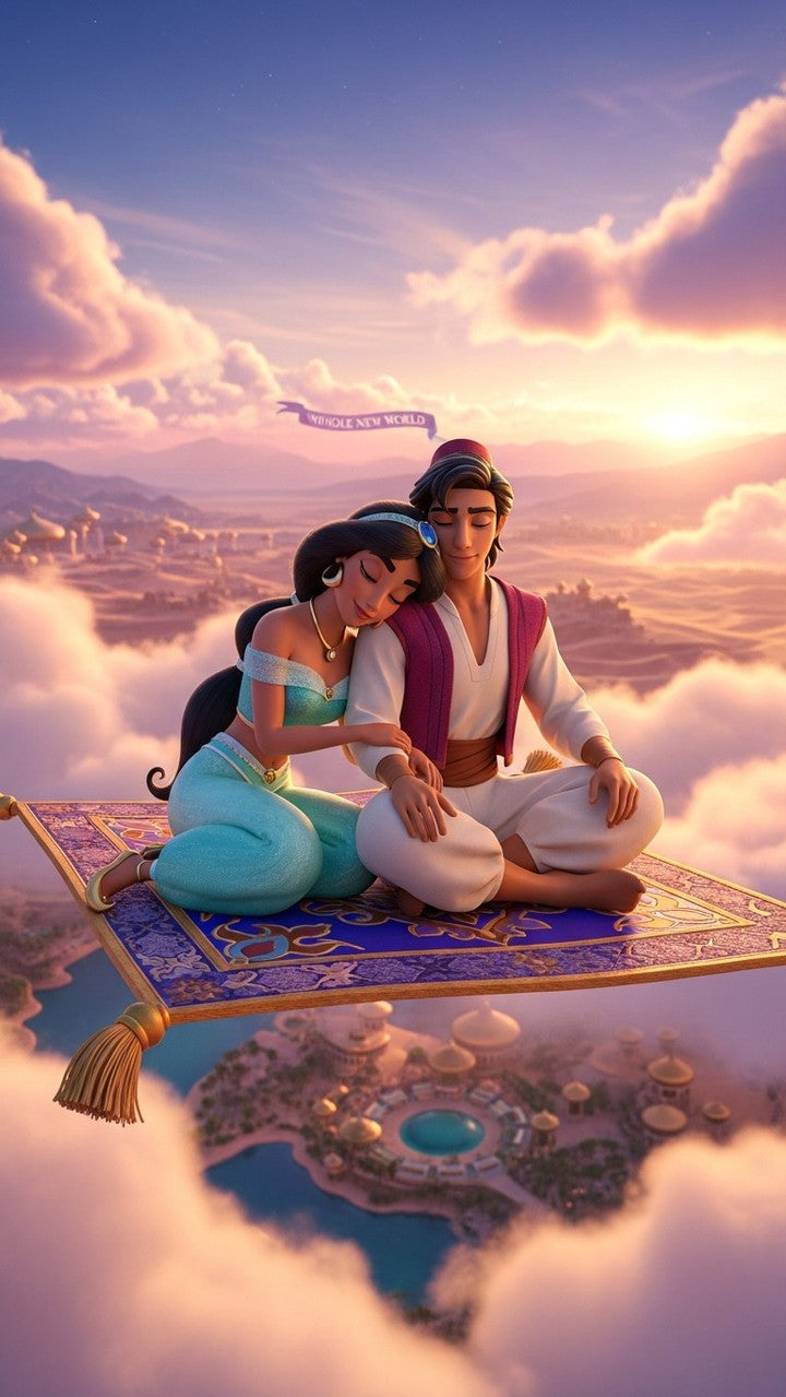 “Lanterns of Love” – 4K Enchanted Night Sky Poster (Mulitple Selections)