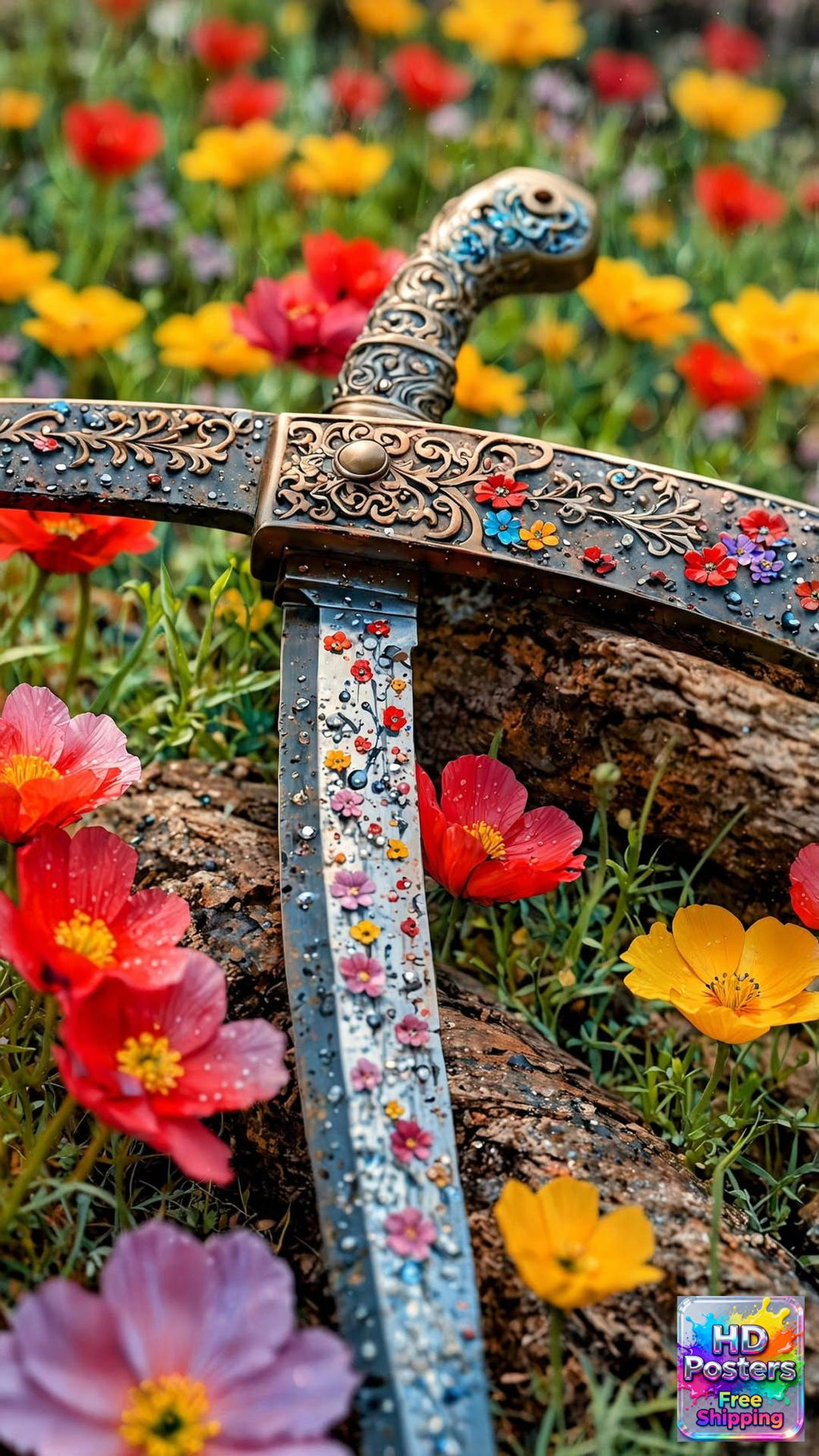 “Midnight Bloom” – 4K Moonlit Hibiscus Poster (Mulitple Selections)