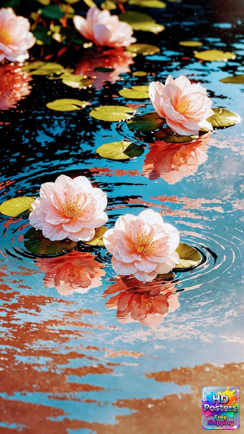 “Midnight Bloom” – 4K Moonlit Hibiscus Poster (Mulitple Selections)