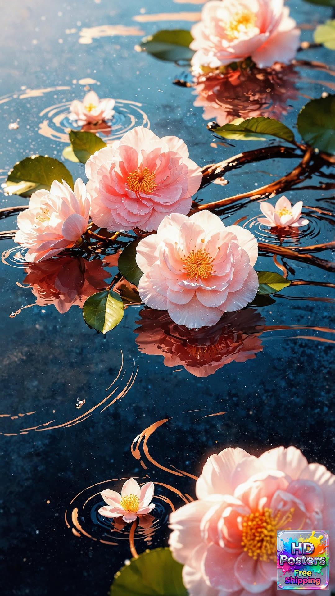 “Midnight Bloom” – 4K Moonlit Hibiscus Poster (Mulitple Selections)