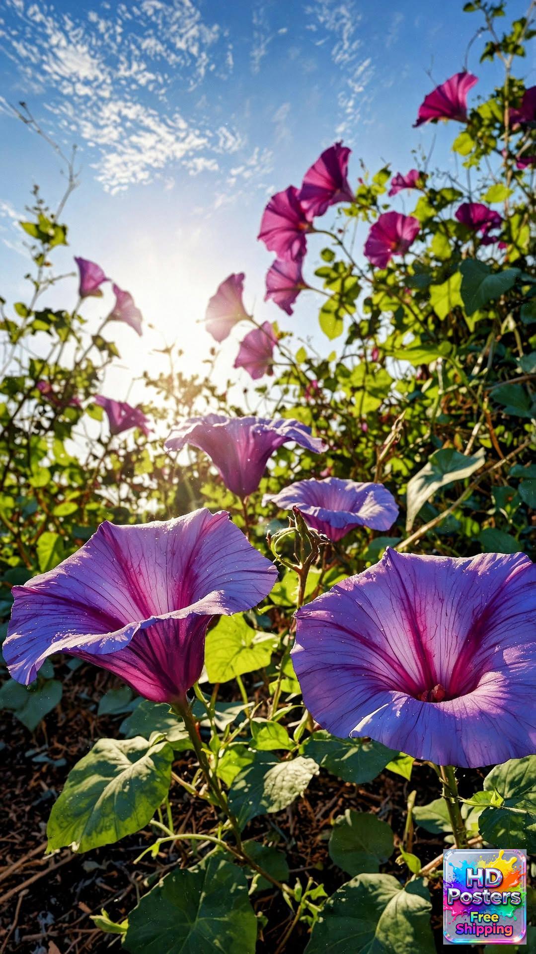 “Midnight Bloom” – 4K Moonlit Hibiscus Poster (Mulitple Selections)