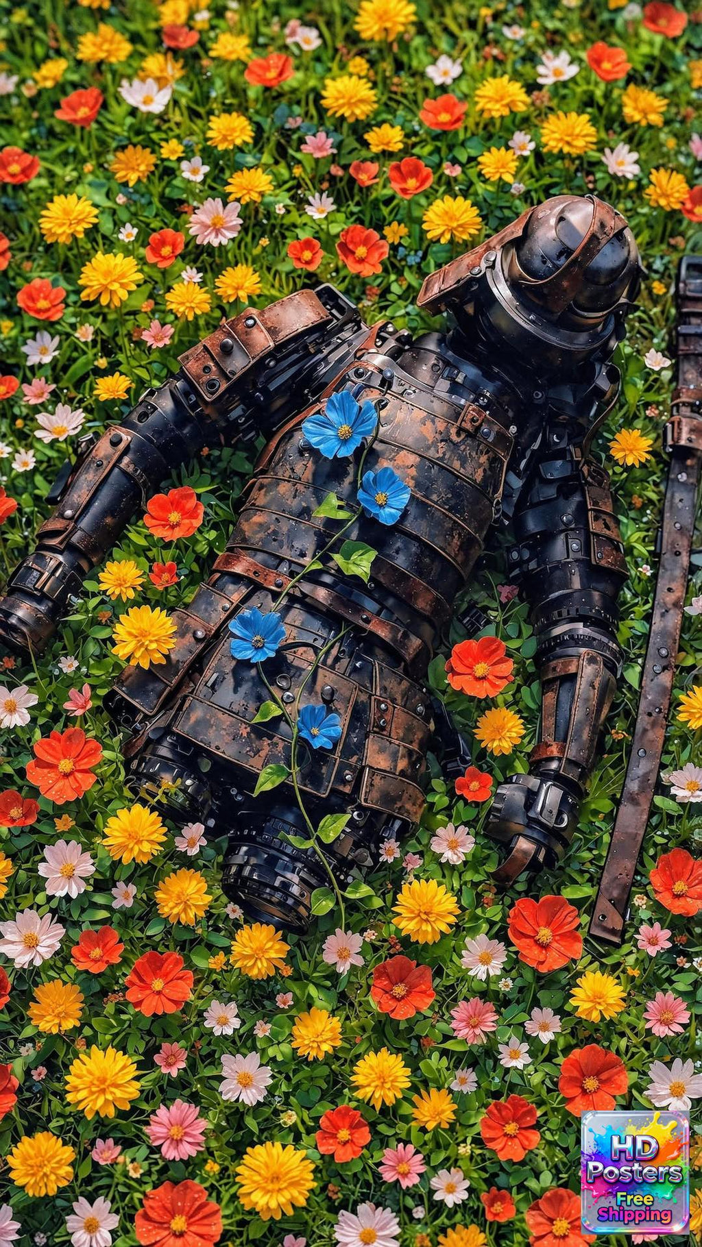 “Midnight Bloom” – 4K Moonlit Hibiscus Poster (Mulitple Selections)