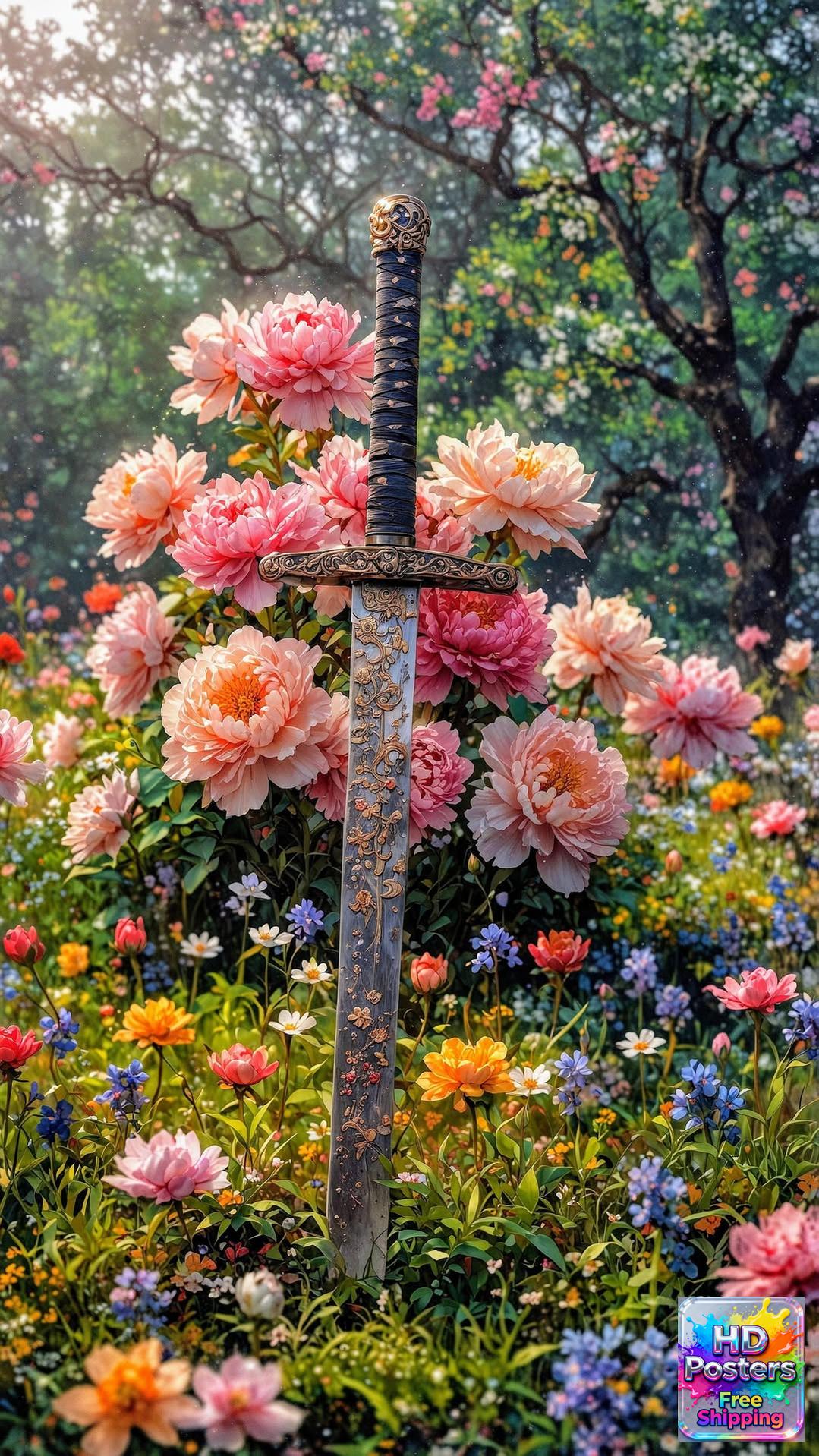 “Midnight Bloom” – 4K Moonlit Hibiscus Poster (Mulitple Selections)