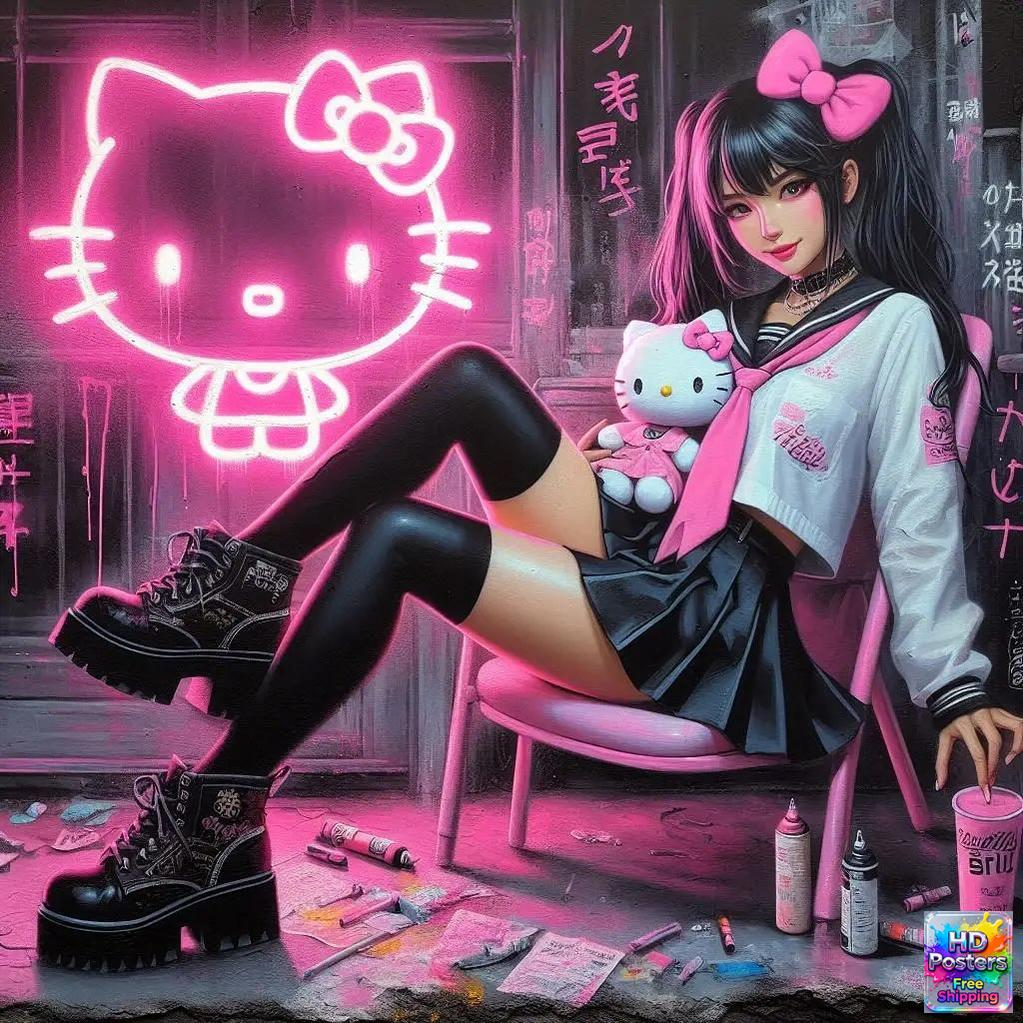“Neon Doll” – Electric Street Art Edition (Mulitple Selections)
