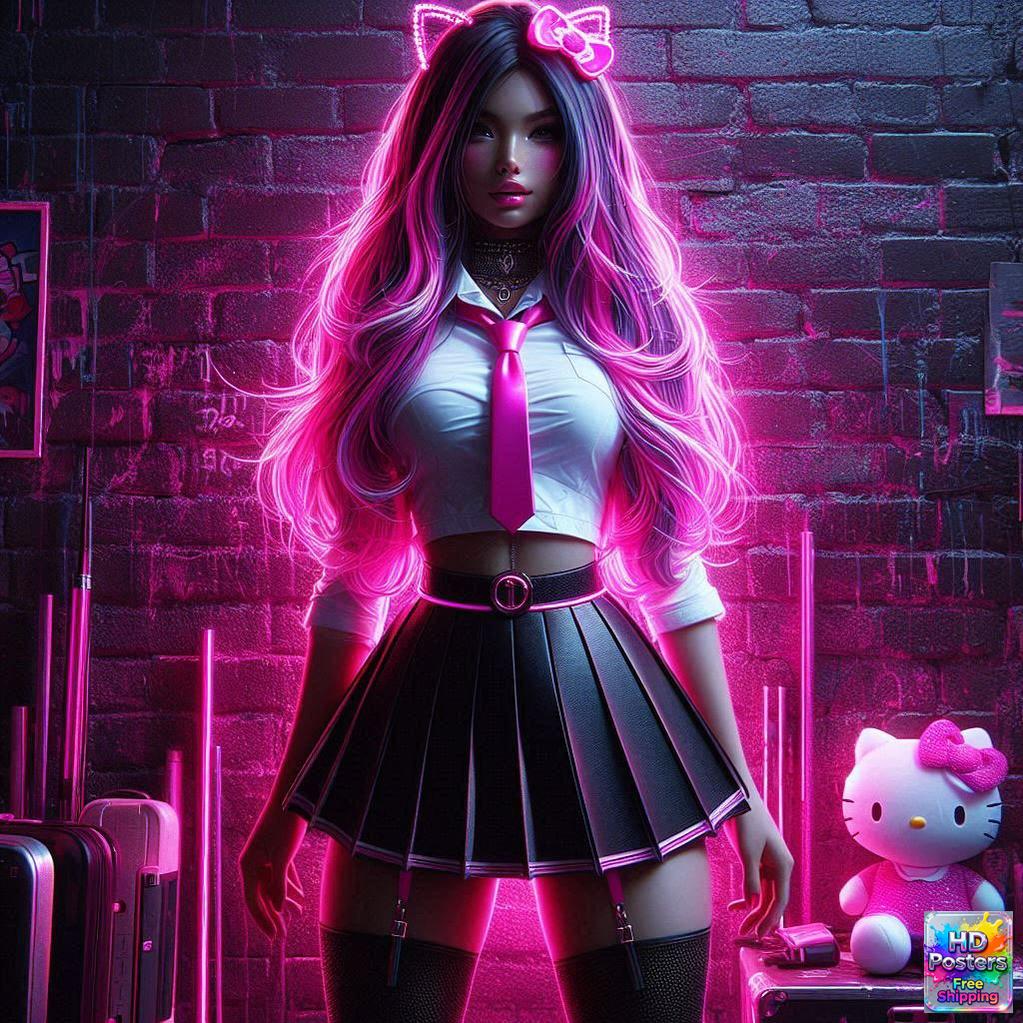 “Neon Doll” – Electric Street Art Edition (Mulitple Selections)