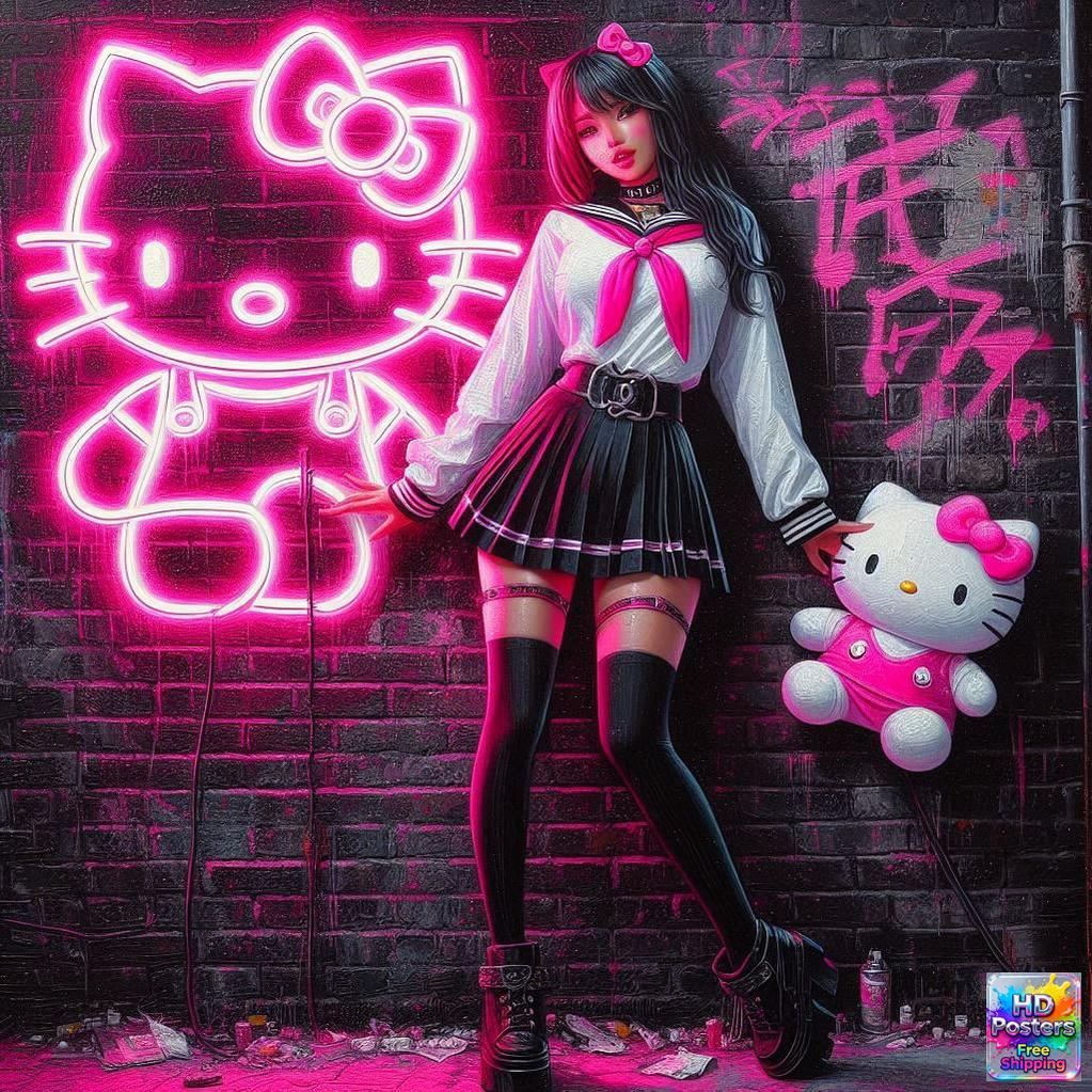 “Neon Doll” – Electric Street Art Edition (Mulitple Selections)