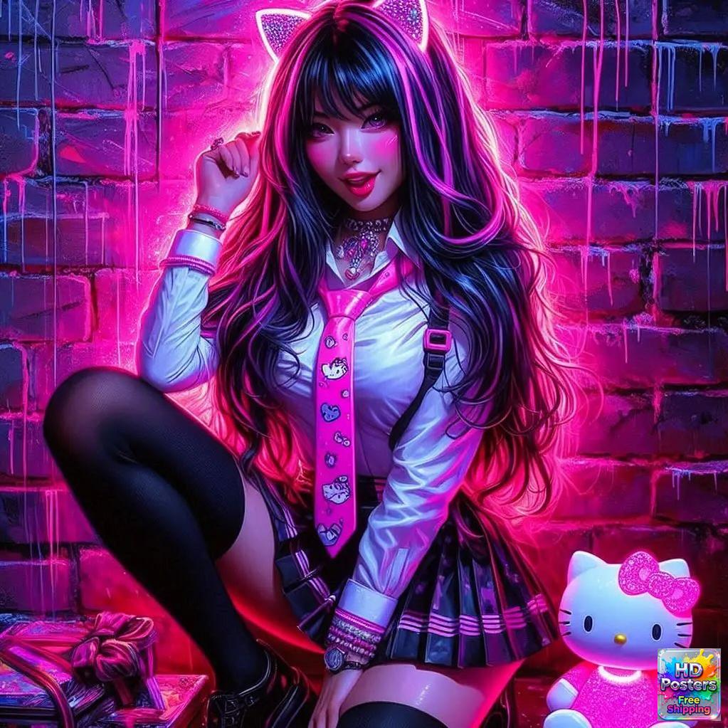 “Neon Doll” – Electric Street Art Edition (Mulitple Selections)