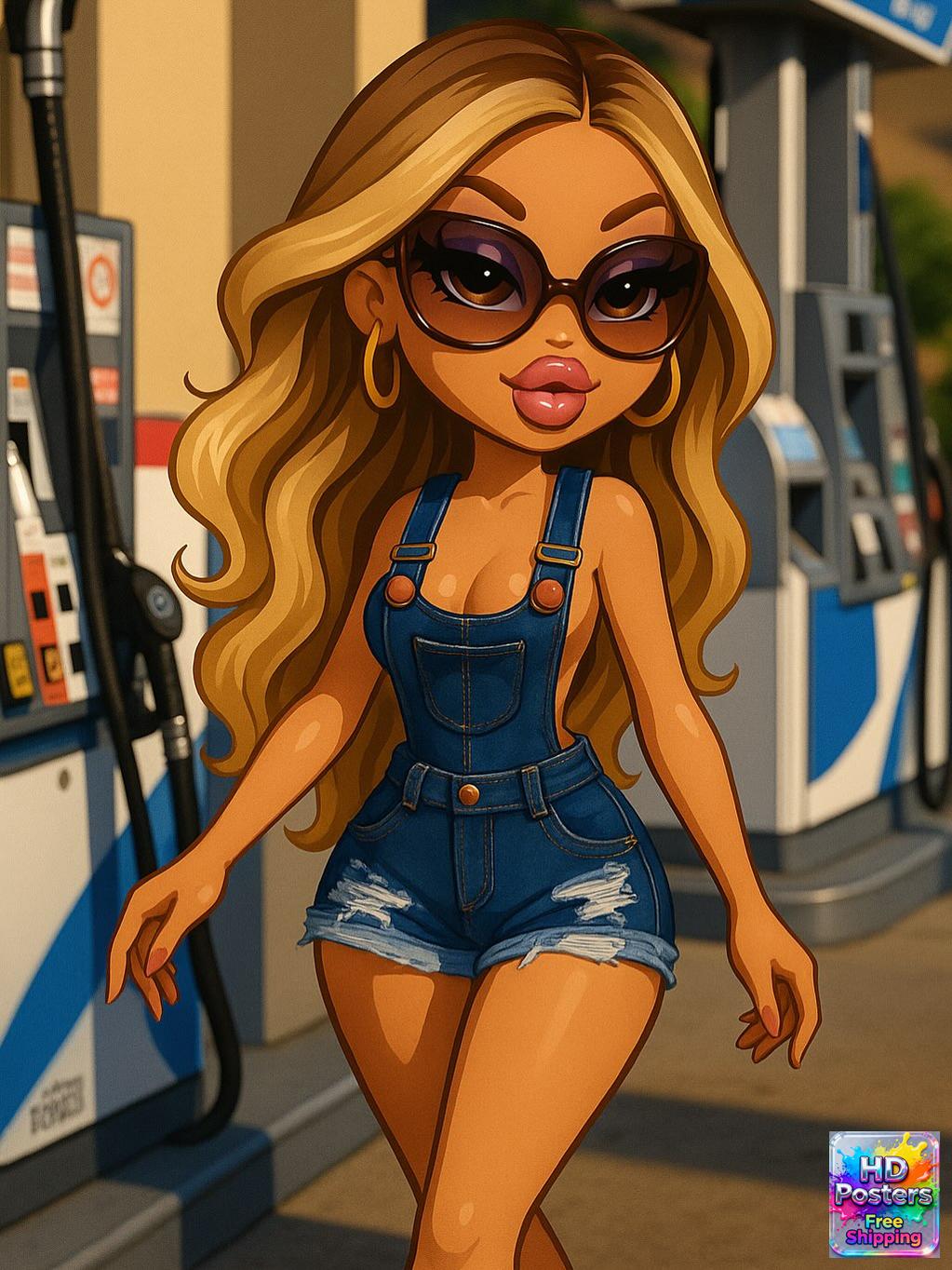 “Retro Hotline” – 4K Y2K Bratz Babe Aesthetic Poster (Mulitple Selections)