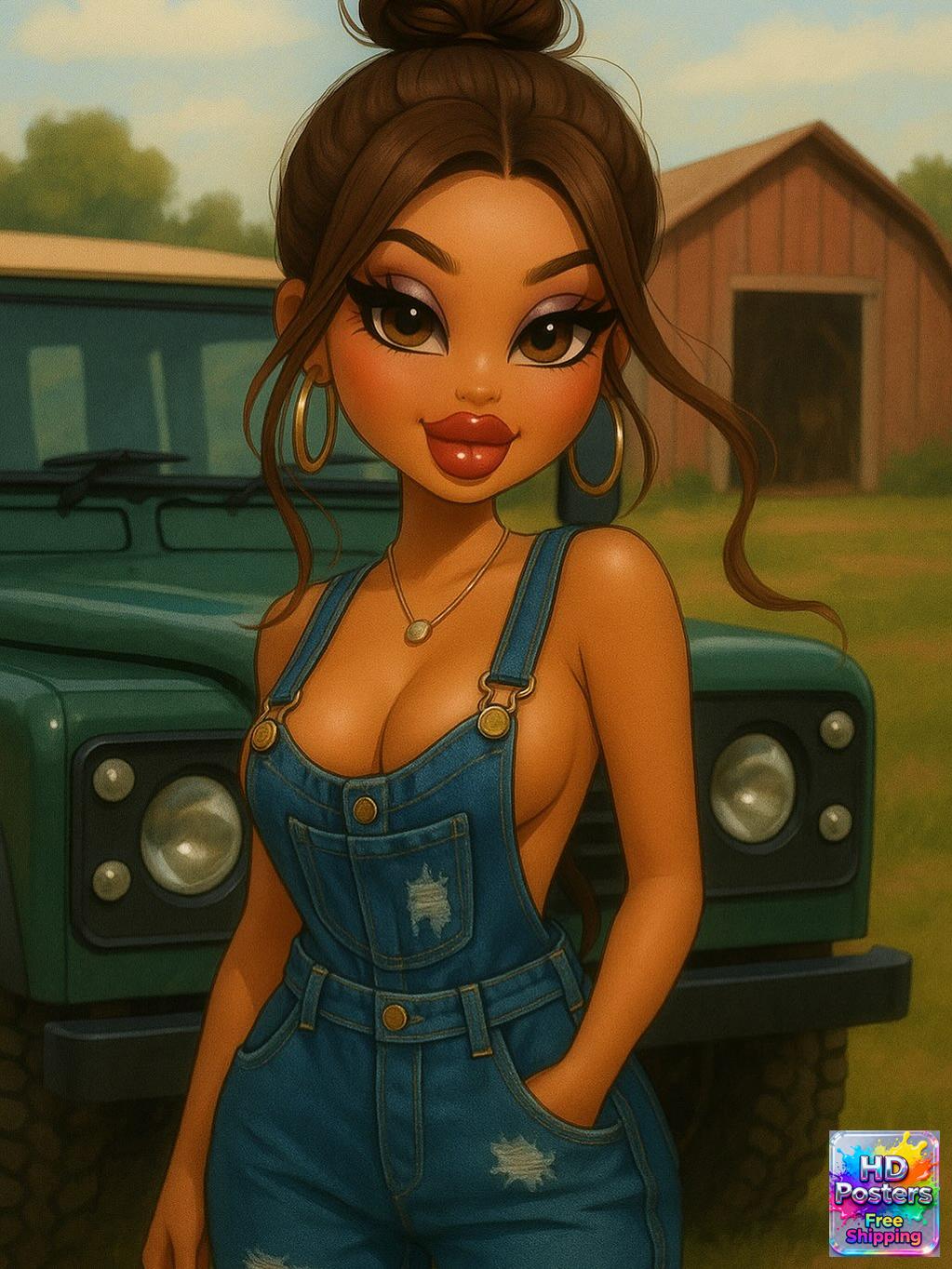 “Retro Hotline” – 4K Y2K Bratz Babe Aesthetic Poster (Mulitple Selections)