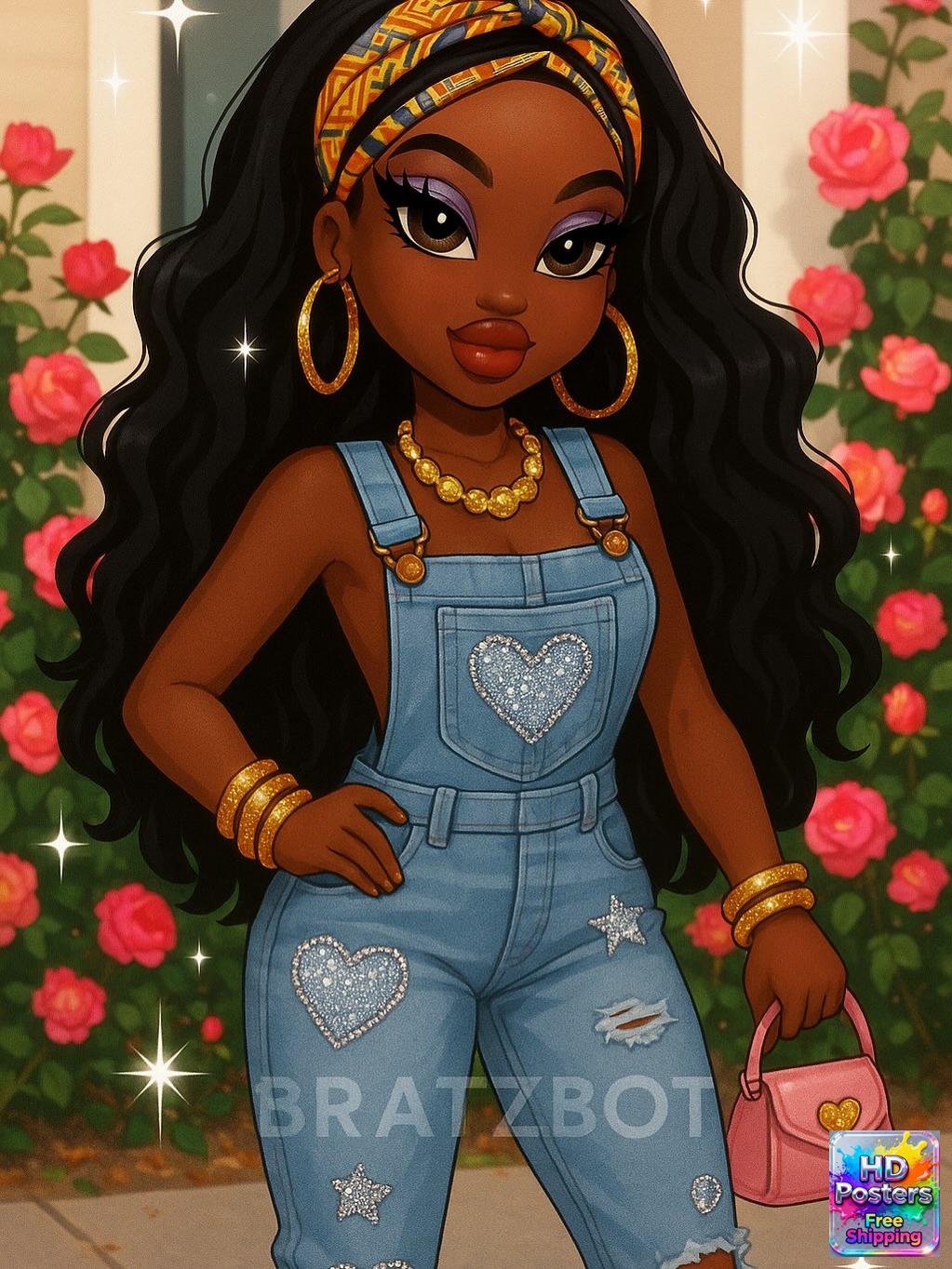 “Retro Hotline” – 4K Y2K Bratz Babe Aesthetic Poster (Mulitple Selections)