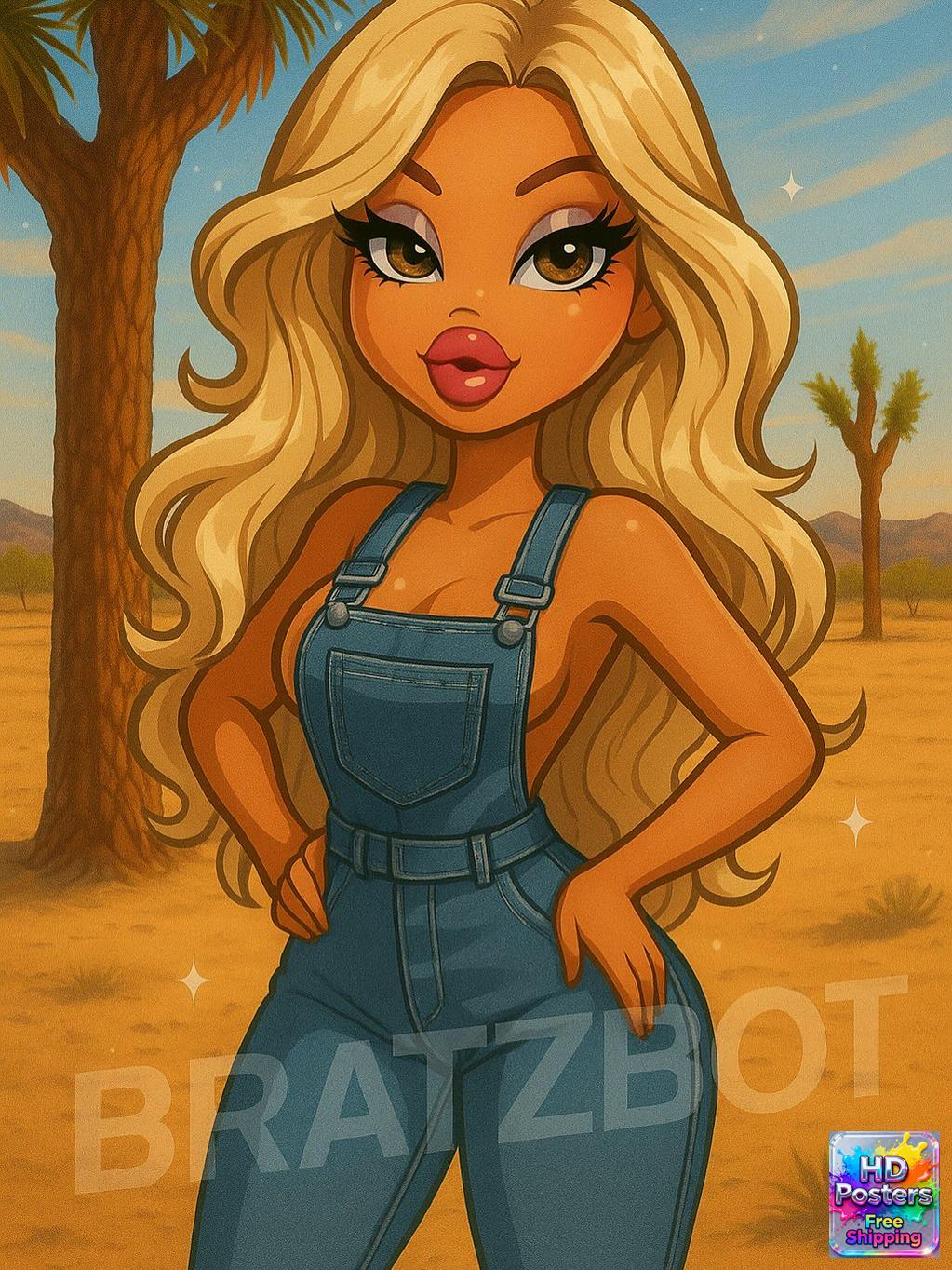 “Retro Hotline” – 4K Y2K Bratz Babe Aesthetic Poster (Mulitple Selections)