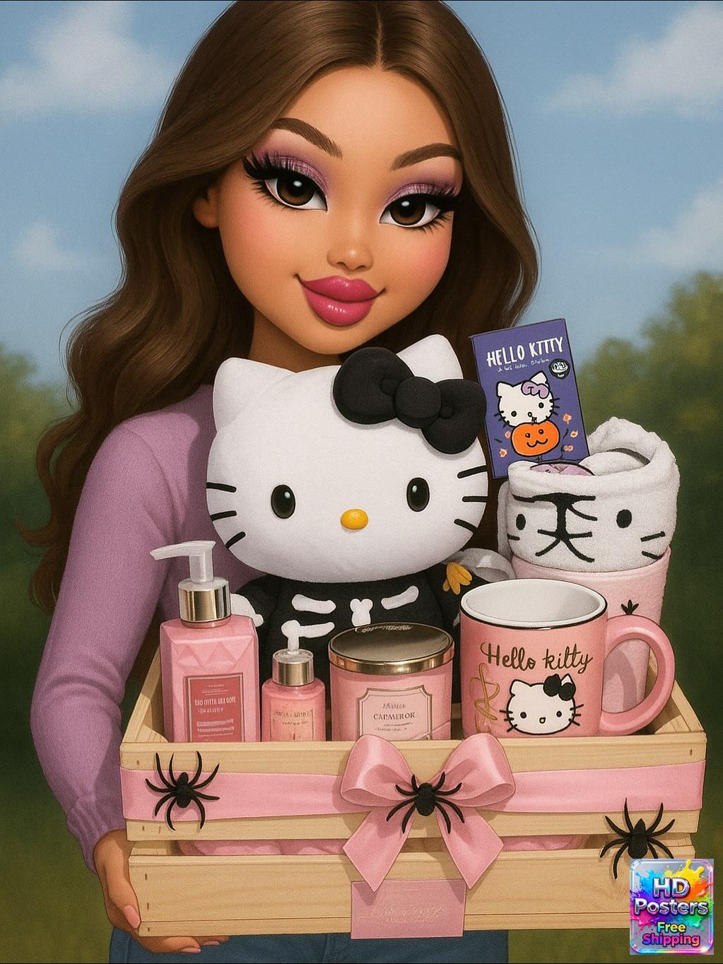 “Retro Hotline” – 4K Y2K Bratz Babe Aesthetic Poster (Mulitple Selections)