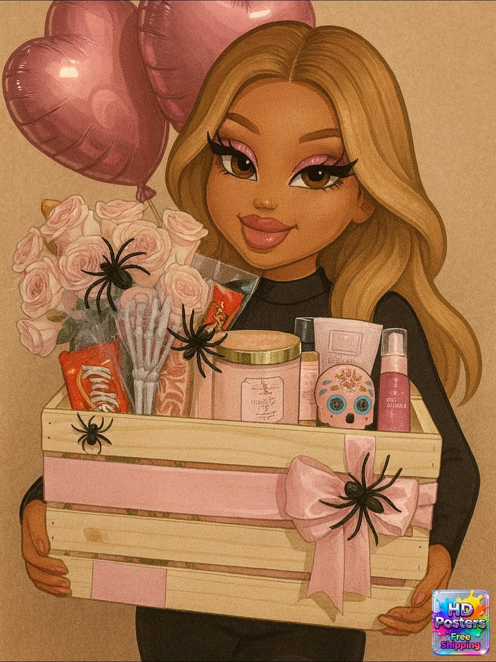 “Retro Hotline” – 4K Y2K Bratz Babe Aesthetic Poster (Mulitple Selections)