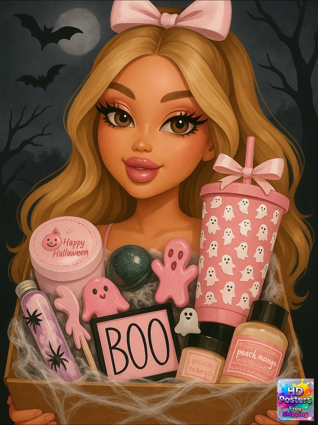 “Retro Hotline” – 4K Y2K Bratz Babe Aesthetic Poster (Mulitple Selections)