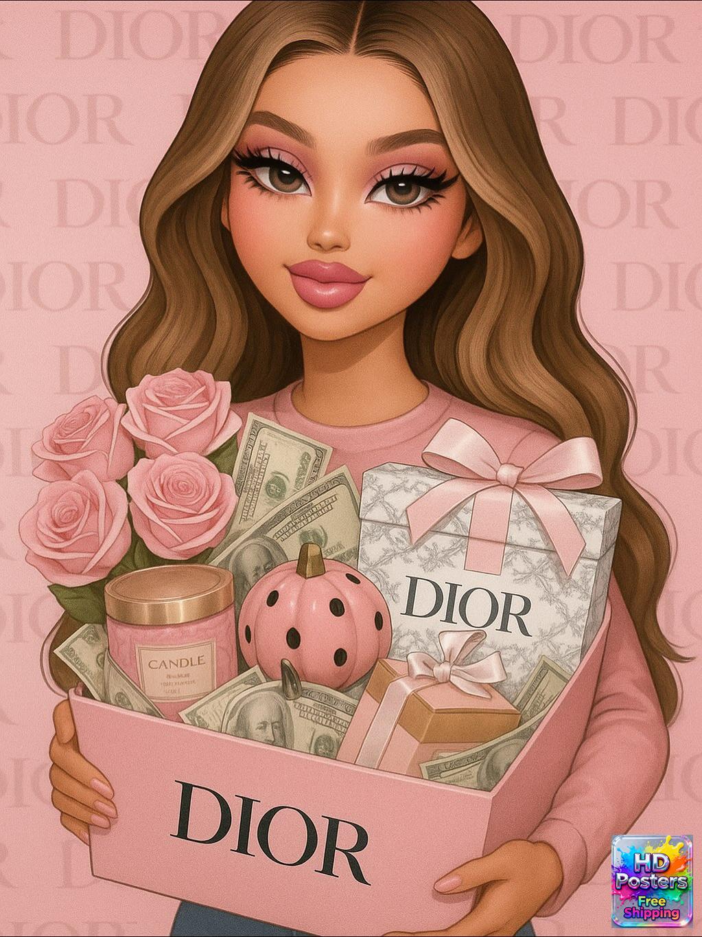 “Retro Hotline” – 4K Y2K Bratz Babe Aesthetic Poster (Mulitple Selections)