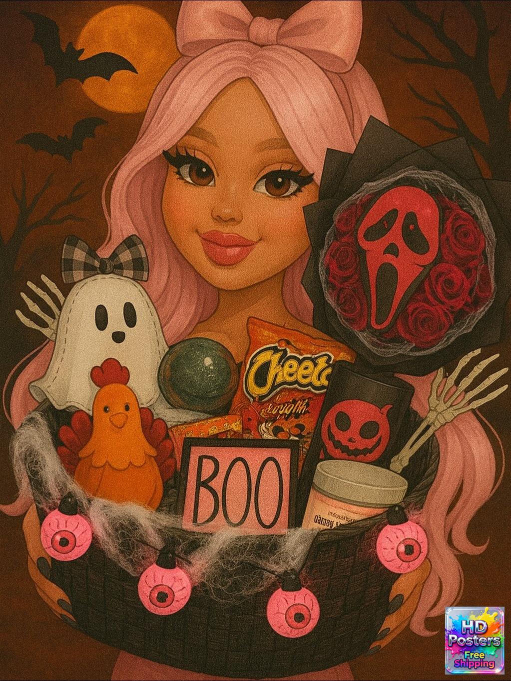 “Retro Hotline” – 4K Y2K Bratz Babe Aesthetic Poster (Mulitple Selections)