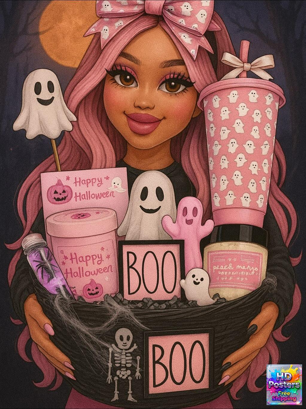 “Retro Hotline” – 4K Y2K Bratz Babe Aesthetic Poster (Mulitple Selections)