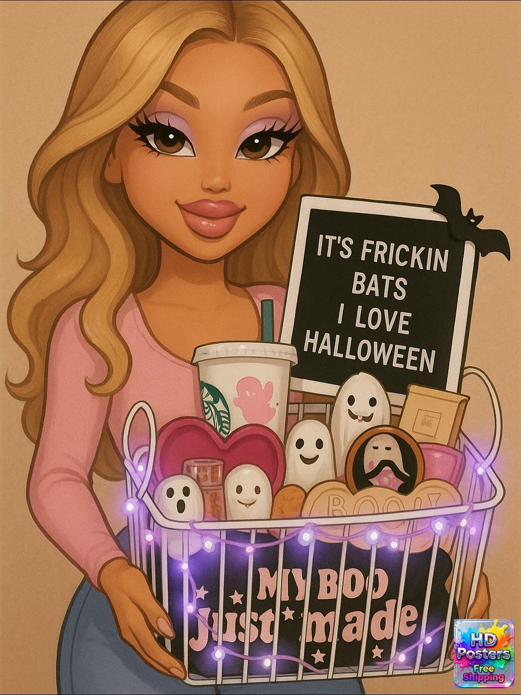 “Retro Hotline” – 4K Y2K Bratz Babe Aesthetic Poster (Mulitple Selections)