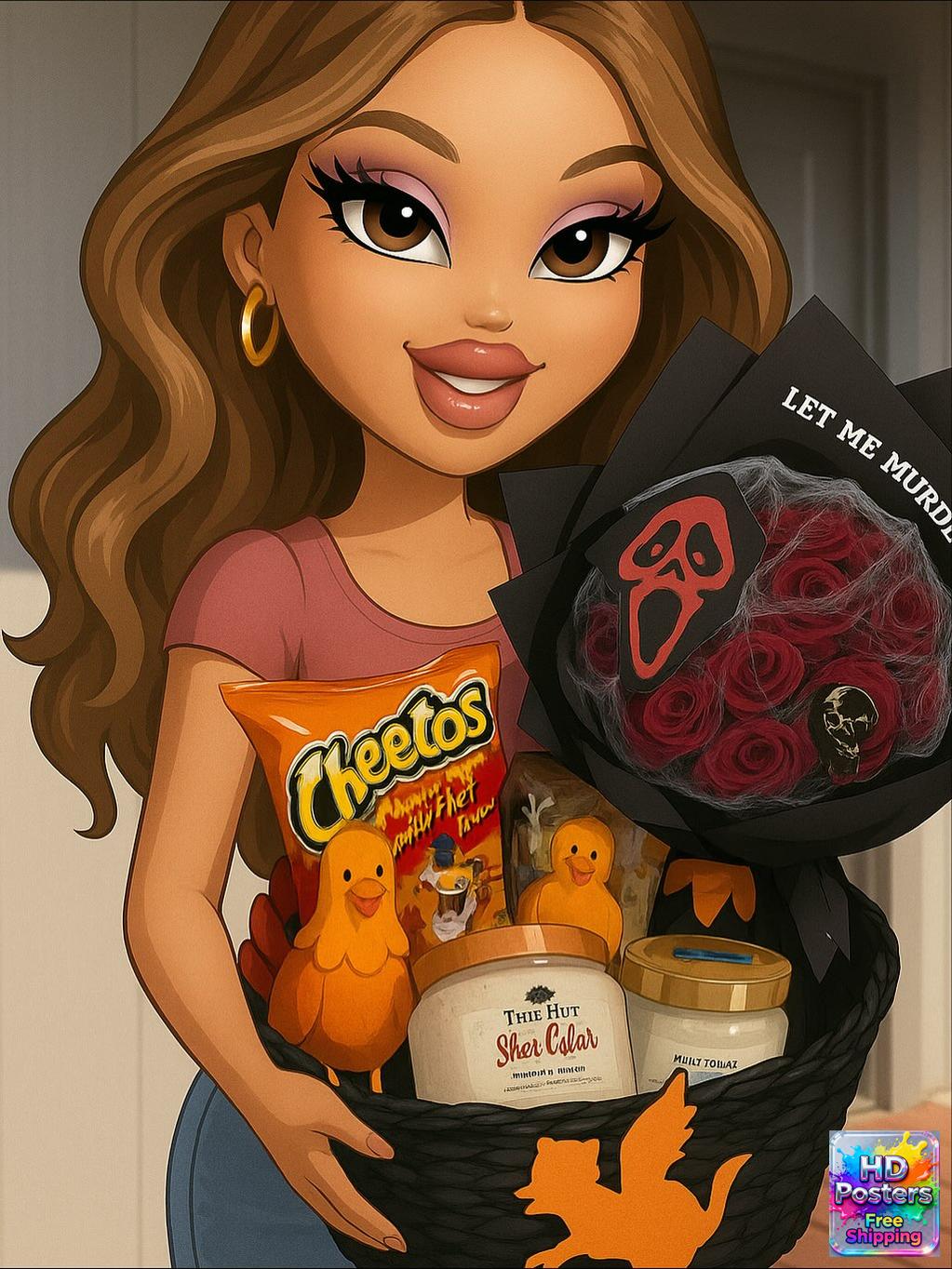 “Retro Hotline” – 4K Y2K Bratz Babe Aesthetic Poster (Mulitple Selections)